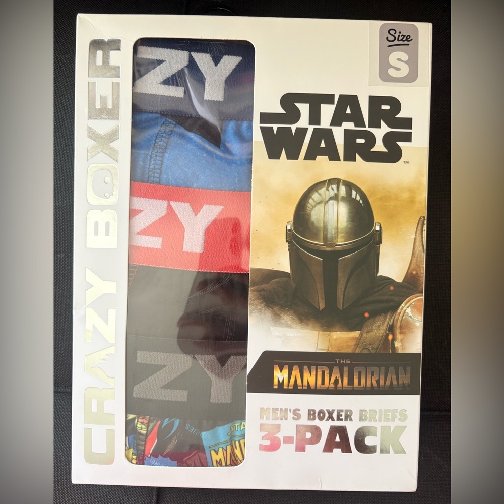 3pk SMALL Star Wars Boxer Briefs - CRAZY BOXER - The Mandalorian